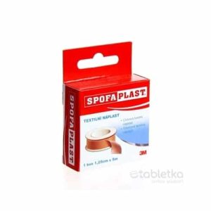 3M SPOFAPLAST č.131 Textilná náplasť 1,25cm x 5m, fixačná,cievka 1×1 ks