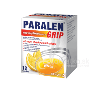 PARALEN GRIP horúci nápoj Novum 500 mg/10 mg plo por vrecúška 1×12 ks