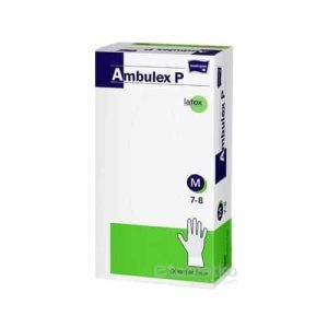 Ambulex P rukavice LATEXOVÉ, potiahnuté polymérom veľ. M, nesterilné,  1×100 ks