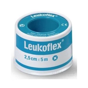 LEUKOFLEX náplasť na cievke, 2,5cm x 5m, 1×1 ks
