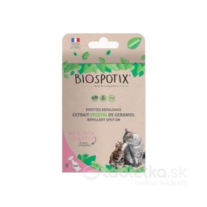 BIOGANCE Biospotix Cat spot-on s repelentným účinkom 5 x 1 ml