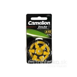 CAMELION ZincAir A10 batérie do načúvacích prístrojov – 1,45 V, žltá 6 ks