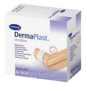 DERMAPLAST SENSITIVE náplasť na rany z netkaného textilu (4cm x 5m) 1 ks