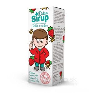 Doktor Sirup kalciový sirup s príchuťou jahôd s vanilkou 100ml