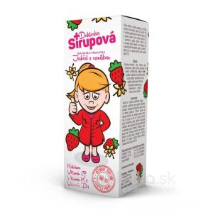 Doktorka Sirupová kalciový sirup s príchuťou jahôd s vanilkou 100ml