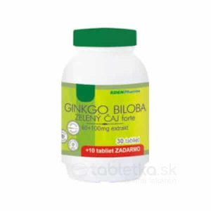 EDENPharma GINKGO BILOBA + Zelený čaj forte 30+10 ks zadarmo