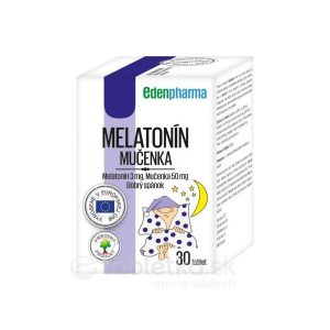 EDENPharma MELATONÍN 1 mg, MUČENKA (inov.2021) 30tbl