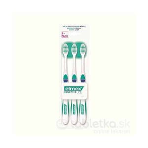ELMEX SENSITIVE zubná kefka 3-PACK Extra Soft (veľmi mäkká) 3 ks