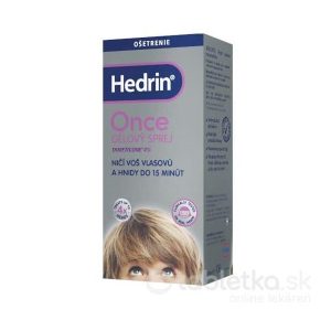 HEDRIN ONCE SPRAY GEL proti všiam a hnidám 100 ml + hrebeň “všiváčik” zadarmo – 1 set