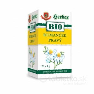 HERBEX BIO TEA RUMANČEK PRAVY bylinný čaj 20×1 g
