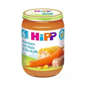 HiPP Príkrm BIO Mrkva s kukuricou a teľacím mäsom zeleninovo-mäsový príkrm (od ukonč. 5.mesiaca) 190 g