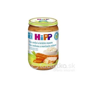 HiPP Prikrm BIO Ryža s mrkvou a morčacím mäsom (od ukonč.7. mesiaca) 220 g