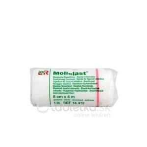 MOLLELAST 8cmx4m obväz elastický fixačný, jednotlivo balený 1×1 ks