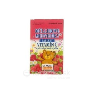 MÜLLEROVE medvedíky - VITAMÍN C s príchuťou lesných jahôd 45tbl