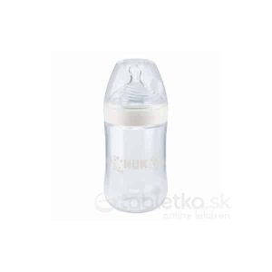 NUK Nature Sense FĽAŠA s kontrolou teploty 260 ml, silikónový cumlík M, 1 ks