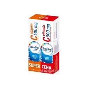 Revital vitamín C 500 mg šumivý DUOPACK tbl eff s príchuťou pomaranča a lesnej jahody 2×20 (40 ks)