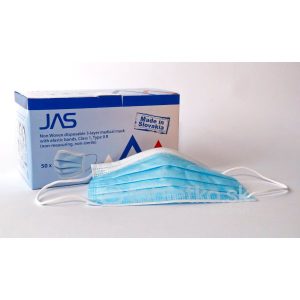 Rúško jednorazové 3-vrstvové MODRÉ, 50ks