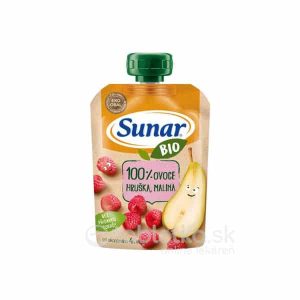 Sunar BIO Kapsička Hruška, malina 100 % ovocia 100 g