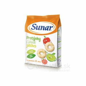 Sunar Detský snack Prstienky s príchuťou jablko 50 g