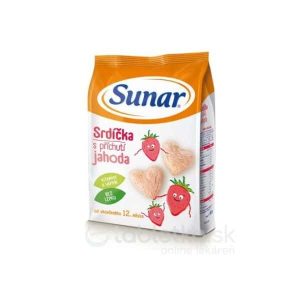 Sunar Detský snack Srdiečka s príchuťou jahoda 50 g