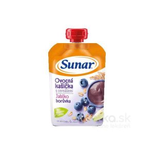 Sunar Ovocná kašička s cereáliami jablko a čučoriedka 120 g