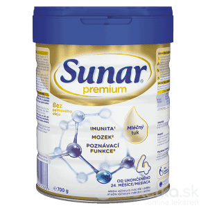 Sunar Premium 4 mliečna výživa (od ukonč. 24. mesiaca) 700 g