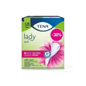 TENA Lady Slim Ultra Mini inkontinenčné slipové vložky, zľava – 30%, 48 ks