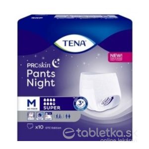 TENA Pants Night Super M naťahovacie inkontinenčné nohavičky na noc 10 ks