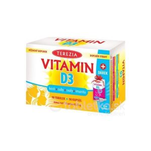 TEREZIA Vitamín D3 1000 IU 90 cps + darček kvapky Vitamín D3 BABY 400 IU10 ml