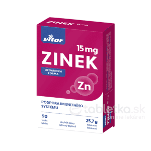 Zinok 15mg VITAR 90 tabliet