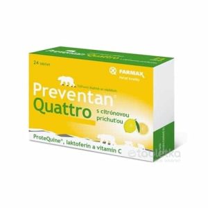 FARMAX Preventan Quattro s citrónovou príchuťou 24 tbl