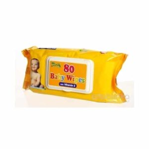 HYGIENICKÉ UTIERKY BABY WIPES S VITAMÍNOM E vlhčené obrúsky 80 ks