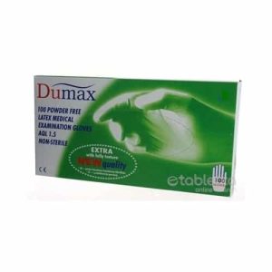 DUMAX RUKAVICE L latexové vyšetrovacie 100ks