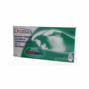 DUMAX RUKAVICE XL latexové vyšetrovacie 100ks