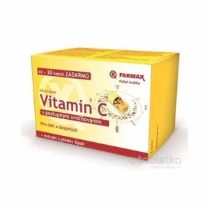 FARMAX Vitamín C s pozvoľným uvoľňovaním 500 mg 60+30 cps zadarmo