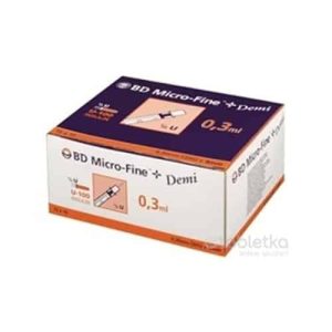 BD MICRO FINE + DEMI INZULIN.STRIEKAČKA U-100 30G, 10×10 ks