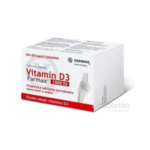 FARMAX Vitamín D3 1000 IU 60+30 cps zadarmo