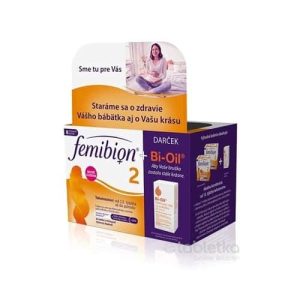 Femibion 2 Kys. listová a Metafolin + DHA + VIT.D3, 2×28 tbl + 2×28 cps