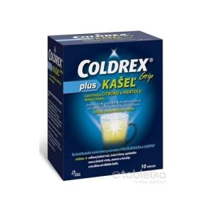 COLDREX Grip plus KAŠEĽ citrón a mentol 10 vreciek