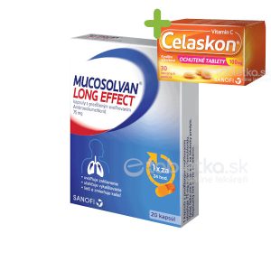 Balíček MUCOSOLVAN LONG EFFECT 75mg 20 kapsúl + Celaskon 100mg 30 ochutených pastiliek