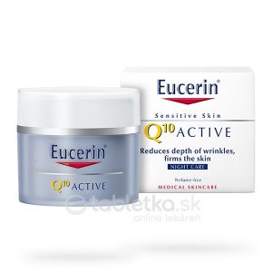 Eucerin Q10 ACTIVE nočný krém proti vráskam regeneračný na citlivú pokožku 50 ml