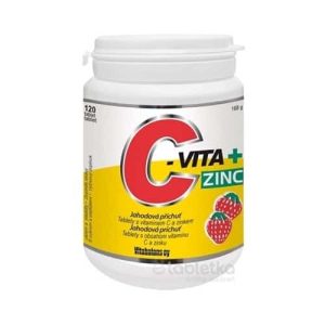 Vitabalans C-VITA + ZINC (jahodová príchuť) 120 tbl