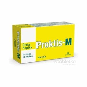 PROKTIS-M rektálne čapíky na hojenie rán s obsahom kyseliny hyalurónovej 1×10 ks