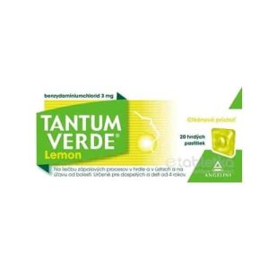 TANTUM VERDE Lemon 20 tvrdých pastiliek