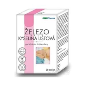 EDENPharma ŽELEZO PLUS KYSELINA LISTOVÁ pre tehotné a dojčiace ženy tbl 30