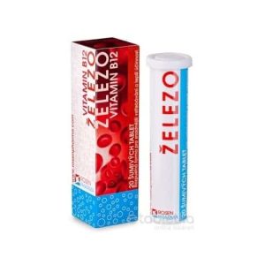 ŽELEZO + Vitamín B12 – RosenPharma 1x20tbl eff