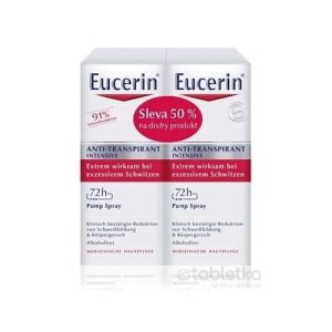 Eucerin Deo Intenzívny antiperspirant sprej 2×30 ml (-50% na druhý produkt ) 1×1 set