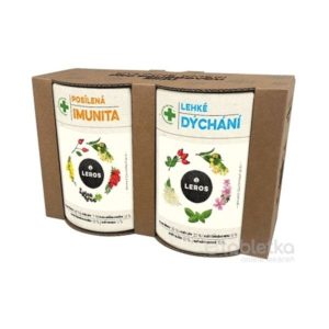 LEROS BYLINNÉ ZMESY PRE POHODOVÚ ZIMU sypaný čaj Posilnená imunita 50 g + sypaný čaj Ľahké dýchanie 50 g (100 g), 1×1 set